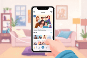 Imagine reprezentativă pentru aplicația rapidă de navigare pe Facebook, evidențiind fluiditatea și eficiența utilizării ei.