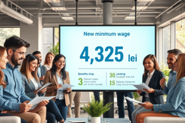 Anunț despre creșterea salariului minim brut în România la 4.325 lei, detalii despre impactul asupra angajaților și companiilor.