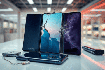 Samsung Galaxy Z TriFold, un telefon pliabil cu trei ecrane, care a eșuat într-un test de rezistență, evidențiind punctele sale slabe.