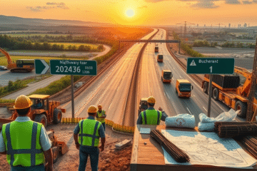 Imagine reprezentativă pentru infrastructura de autostradă din România, evidențiind progresele și proiectele planificate.