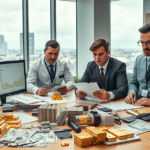 Inspectorii antifraudă confiscând fonduri de la o firmă de schimb valutar ilegal.